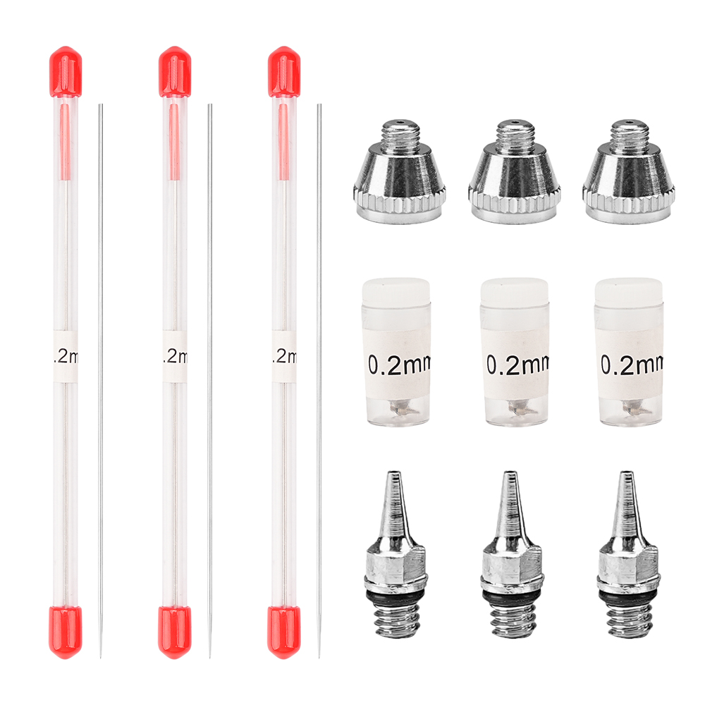 1/3pcs set 0.2/0.3/0.5mm Airbr - Airbrush Kit With Mini Compressor recension och pris