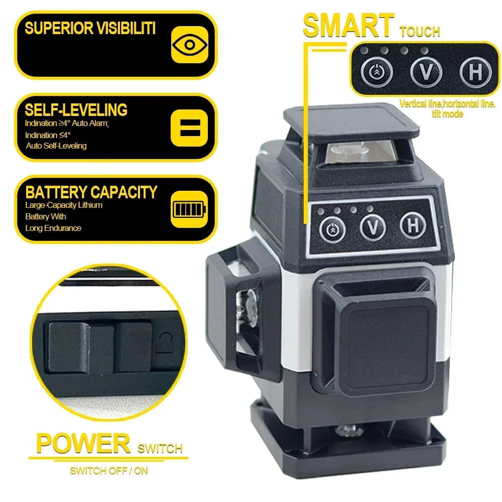 16 Lines Laser Level 4D Self L - Laser Level 16 Lines 4D Green recension och pris