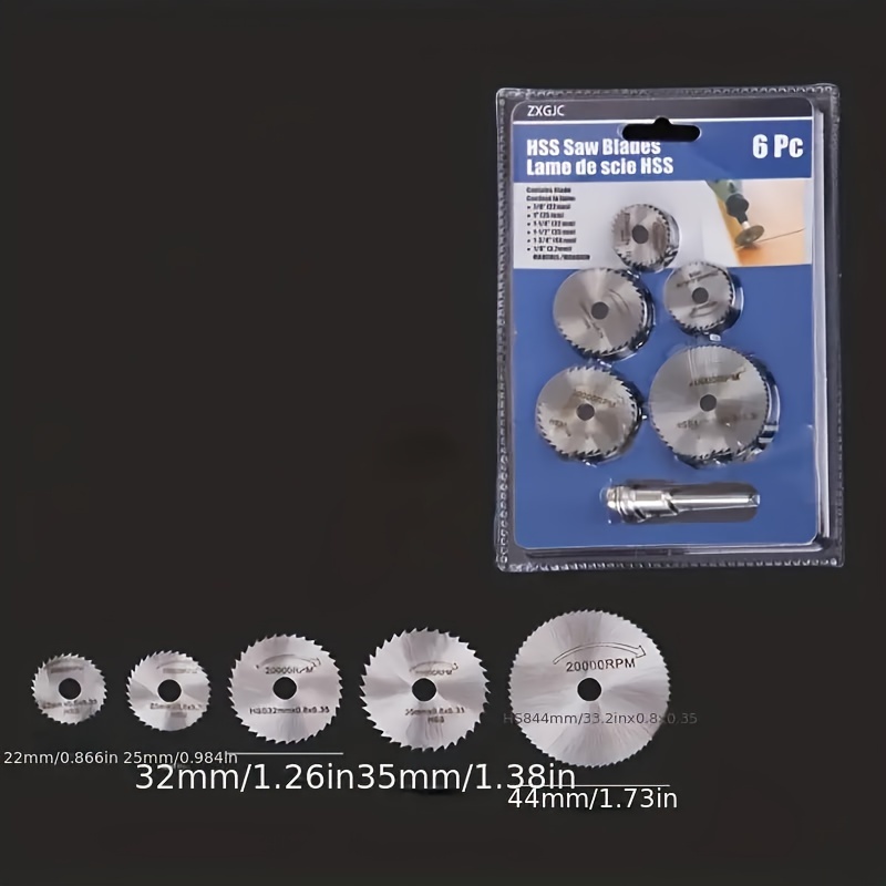 6Pcs Mini Circular Saw Blade,  - Cordless Rotary Tool Kit Accessories recension och pris