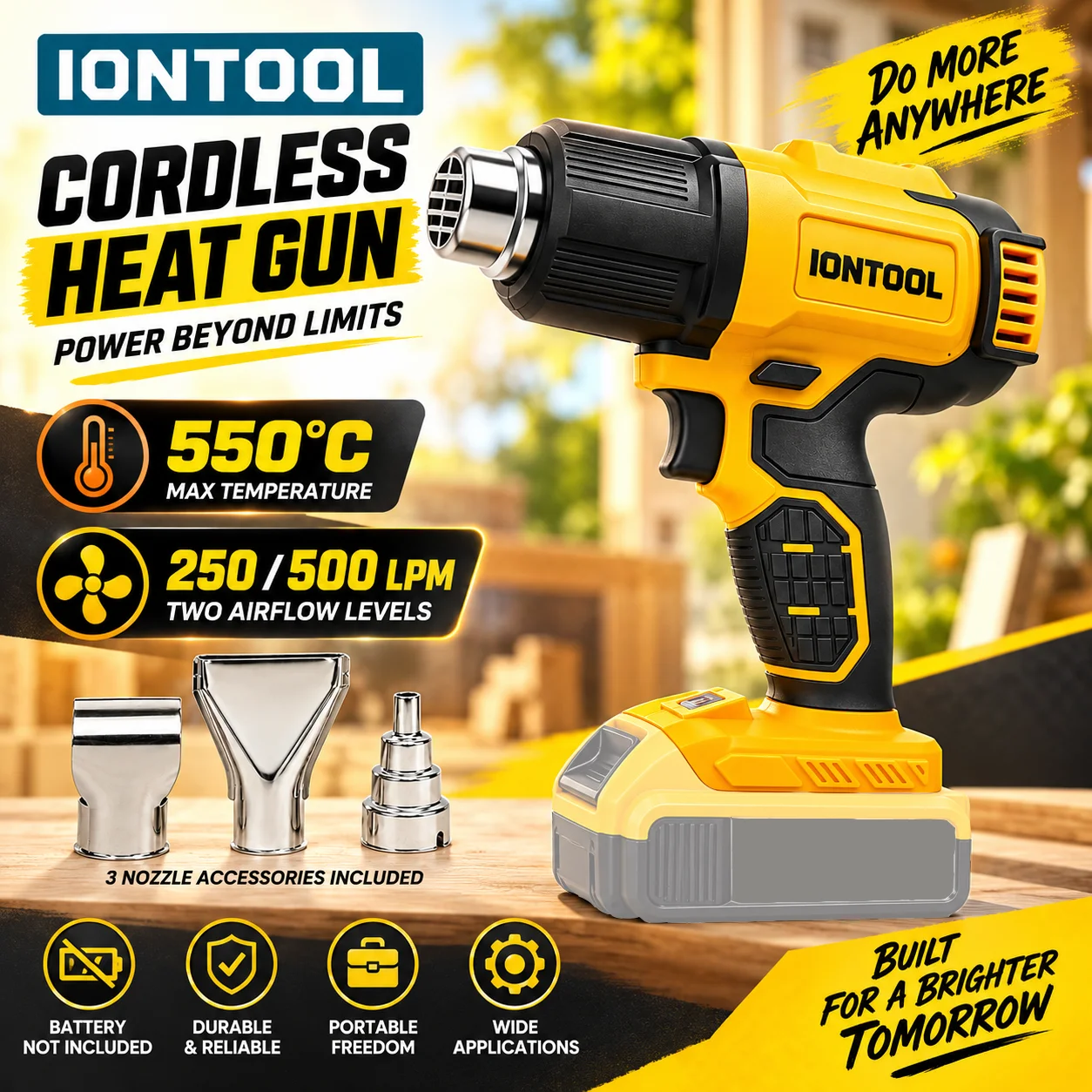 IONTOOL Cordless Heat Gun 550℃ - Cordless Heat Gun For Shrink Tubing recension och pris
